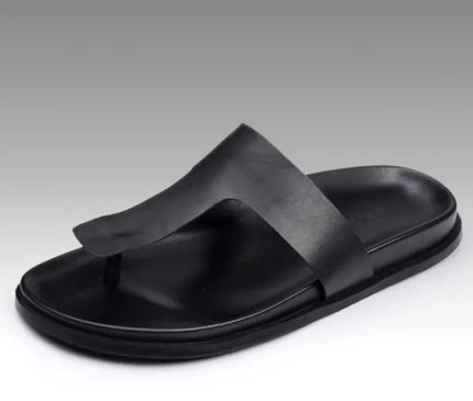 tongs-homme-noires-modernes-laniere-large