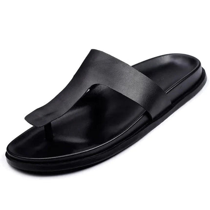 tongs-homme-noires-modernes-laniere-large