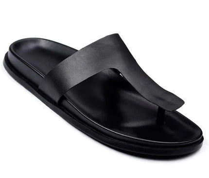 tongs-homme-noires-modernes-laniere-large
