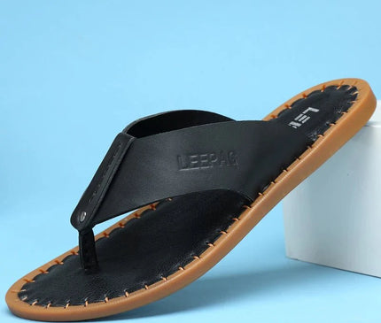 sandales-decontractees-homme-bride-noire-semelle-cousue-marron