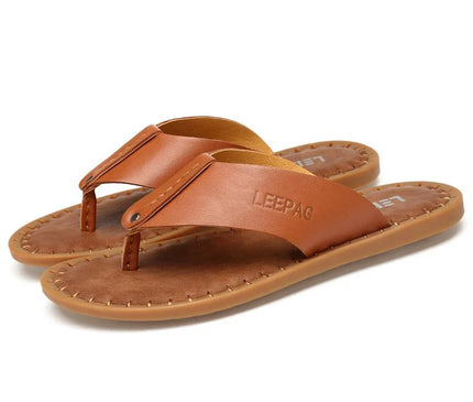 sandales-decontractees-homme-bride-noire-semelle-cousue-marron