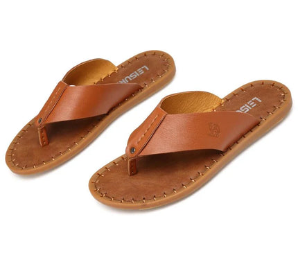 sandales-decontractees-homme-bride-noire-semelle-cousue-marron