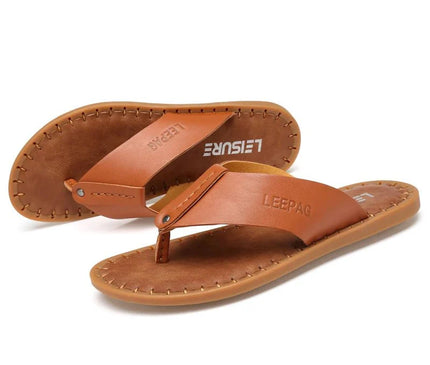 sandales-decontractees-homme-bride-noire-semelle-cousue-marron