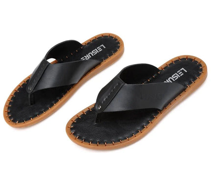 sandales-decontractees-homme-bride-noire-semelle-cousue-marron