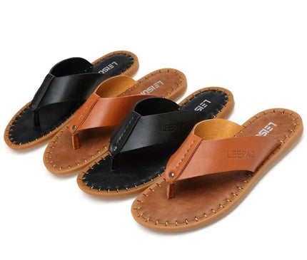 sandales-decontractees-homme-bride-noire-semelle-cousue-marron