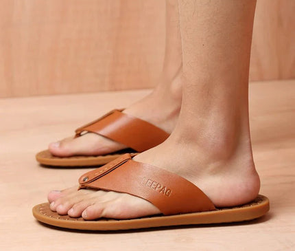 sandales-decontractees-homme-bride-noire-semelle-cousue-marron