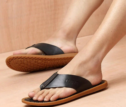 sandales-decontractees-homme-bride-noire-semelle-cousue-marron