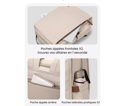 Sac à Dos Minimaliste Compact avec Grande Capacité