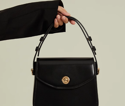 Petit sac à main avec détail floral doré