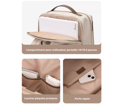 Sac à Dos Minimaliste Compact avec Grande Capacité